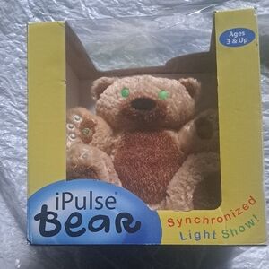 Pulse Plush Bear - Brown with Green Eyes